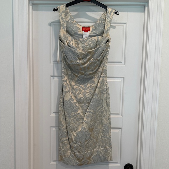 Vivienne Westwood Cream and Gray Midi Dress